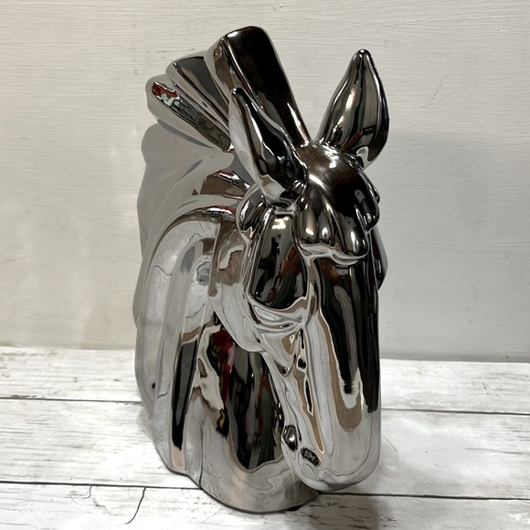 Glass Horse Sculpture silver Home Nordic Abstract Statue Animal Ornament Gifts - Picture 2 of 5